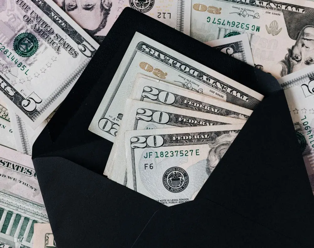 Cash In Black Envelope