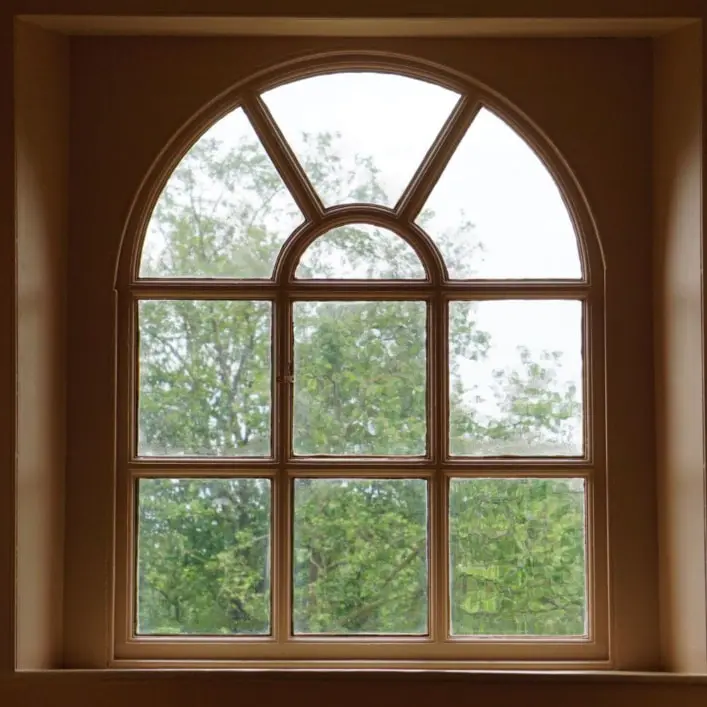 Decorative Arched Glass Window