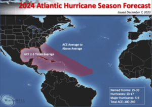 2024 Atlantic Hurricane Season Forecast Map