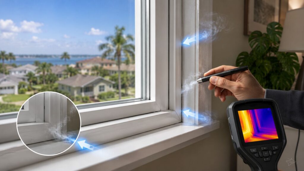 How to Spot Air Leaks Around Vinyl Windows in League City Properties